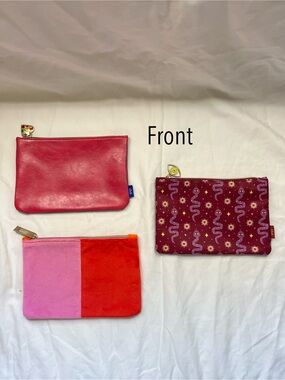 ipsy Multi-Pack Makeup Pouches in Pink and Blue, Color Block, and Burgundy Print